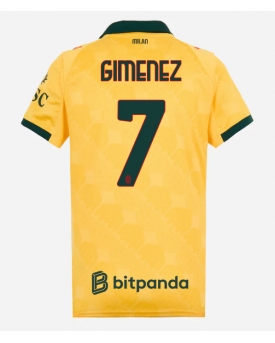 Billige Fotballdrakt AC Milan Santiago Gimenez #7 Replika Tredjedrakt Dame 2025-26 Kortermet